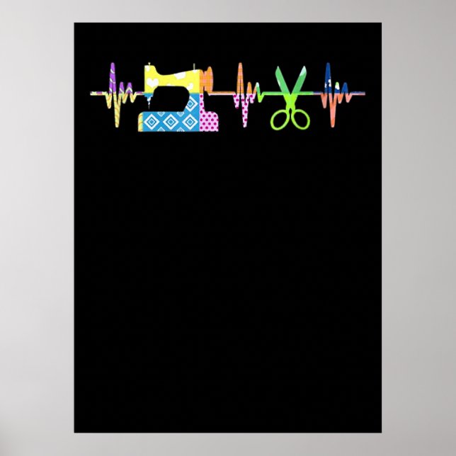 Affiche Bouton de coeur à coudre - Odeur à coudre (Devant)