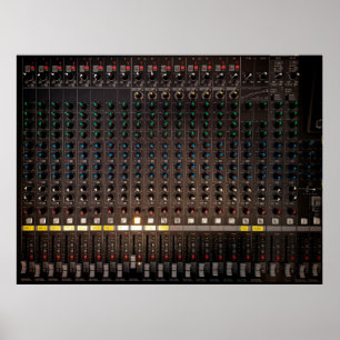Affiche Bouton du mixeur audio