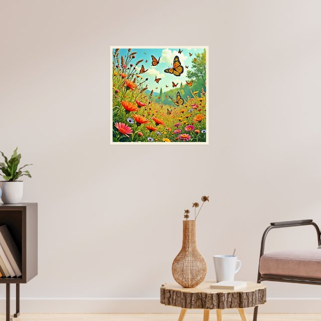 Affiche Bouton Fleur sauvage vibre Joy Design (Salon 3)