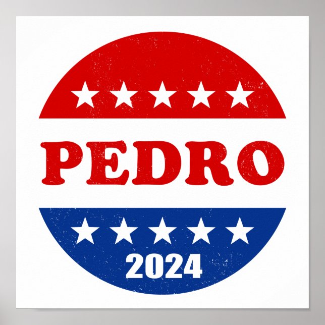Affiche Bouton Pedro Voter Élections 2024 (Devant)
