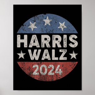 Affiche Bouton vintage Walz 2024 Kamala Harris Tim Walz 