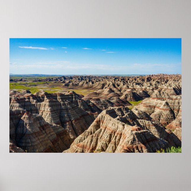 Affiche Boutons rayés et Vallées larges (Devant)