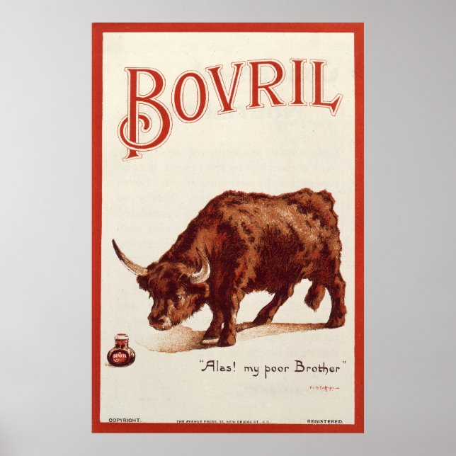 Affiche Bovril Bull, 1900 (Devant)