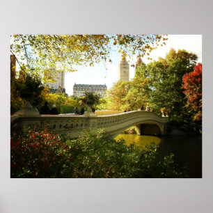 Affiche Bow Bridge in Autumn, Central Park, NYC, All Sizes