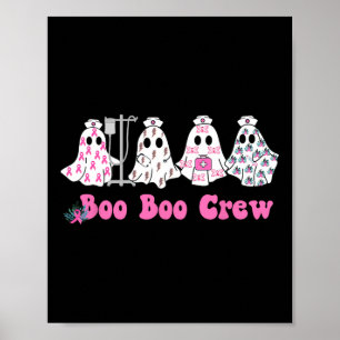 Affiche Bow Crew Cancer du sein Ghost Nurse Halloween