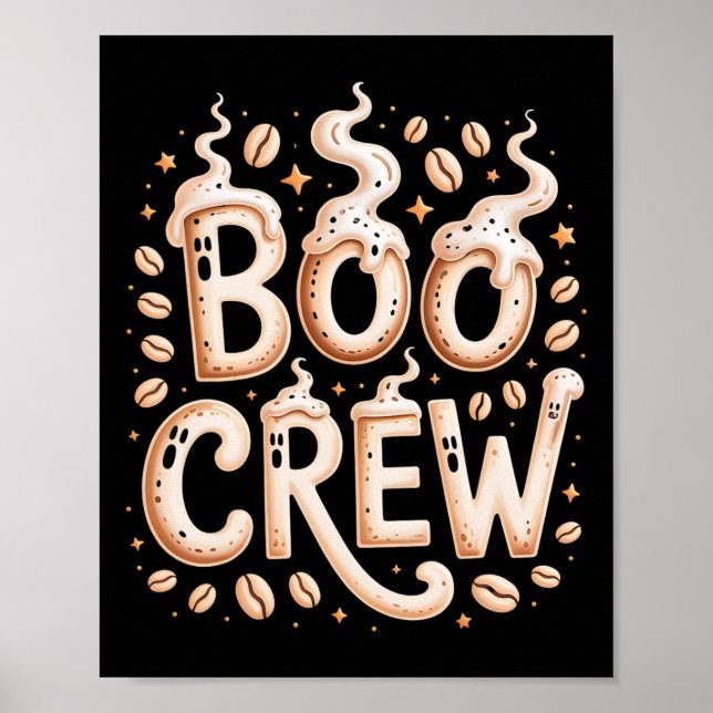Affiche Bow Crew Halloween Café Cappuccino Espresso Rist (Devant)