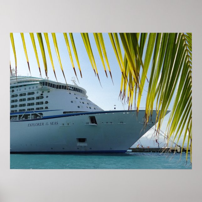 Affiche Bow encadré de palme (Devant)