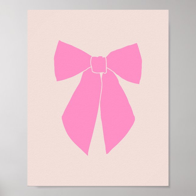 Affiche Bow rose (Devant)