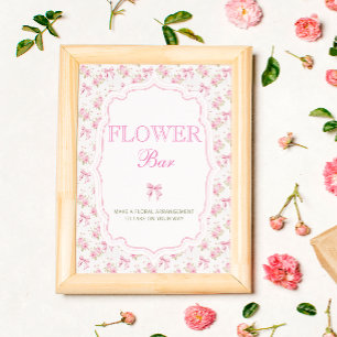 Affiche Bow Rose Love Shack Flower Bar