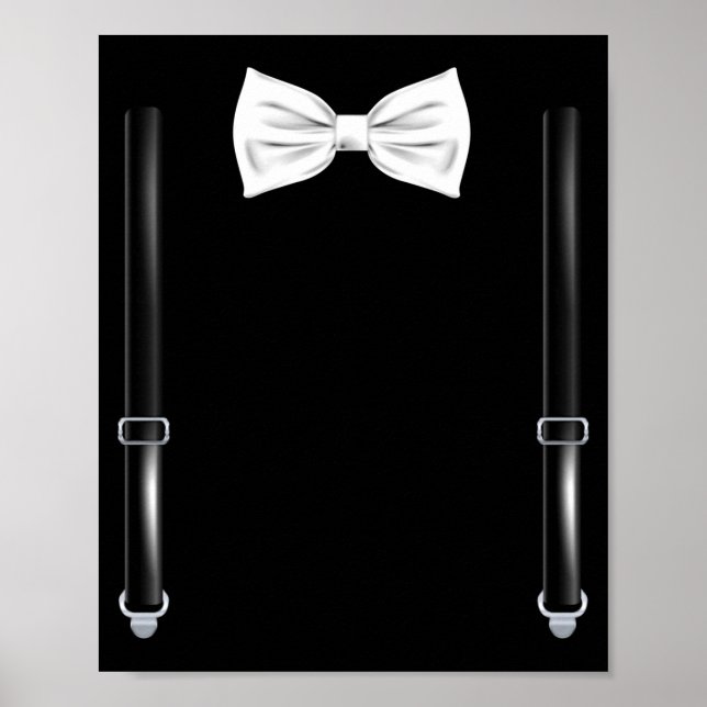 Affiche Bow Tie With Suspenders Funny Wedding And Special  (Devant)
