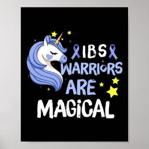 Affiche Bowel Syndrome Guerriers Unicorn Ibs Periwinkle