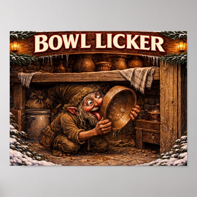 Affiche Bowl Licker Icelandic Yule Lad (Devant)