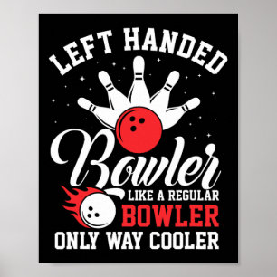 Affiche Bowler à gauche Cool Bowling Pins Strike Sport