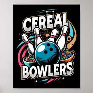 Affiche Bowlers Céréales Shirt Bowling League Shirt Funny