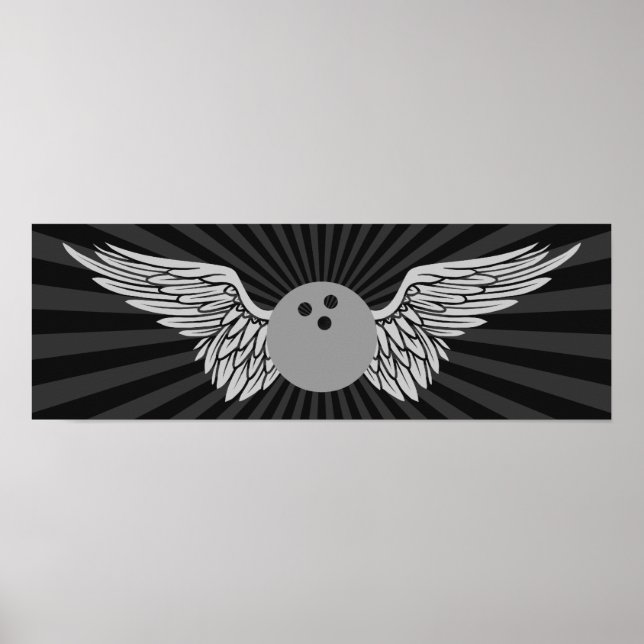 Affiche bowling ailé (Devant)