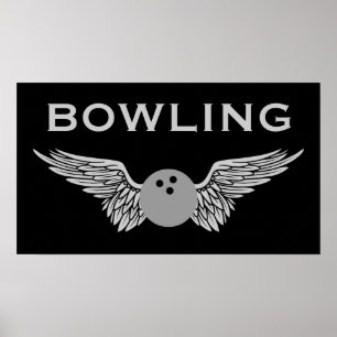 Affiche bowling ailé