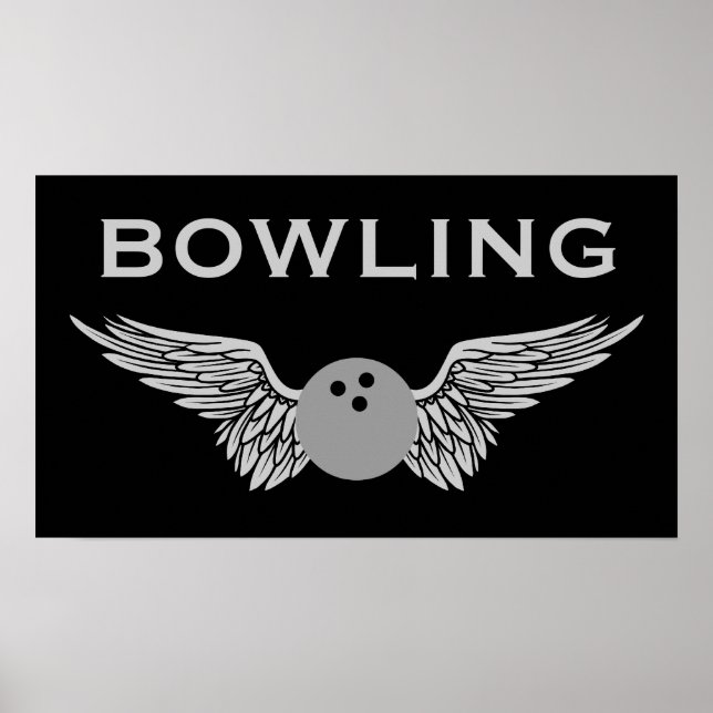 Affiche bowling ailé (Devant)