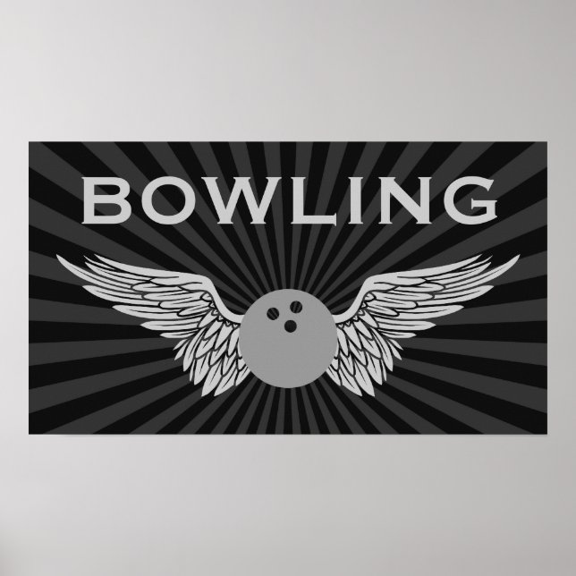 Affiche bowling ailé (Devant)