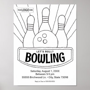Affiche Bowling Anniversaire Bowling Art Coloriage Art Act