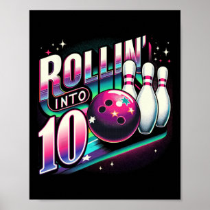 Affiche Bowling Anniversaire Faire Défiler Dans 10 Party 1