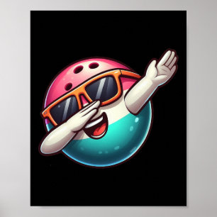 Affiche Bowling Byll Dabbing Sungles Quilleur Enfants Bo