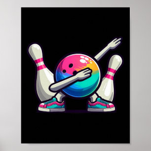 Affiche Bowling Dab Bowler Bowling Ll Lecteur Pin Garçons