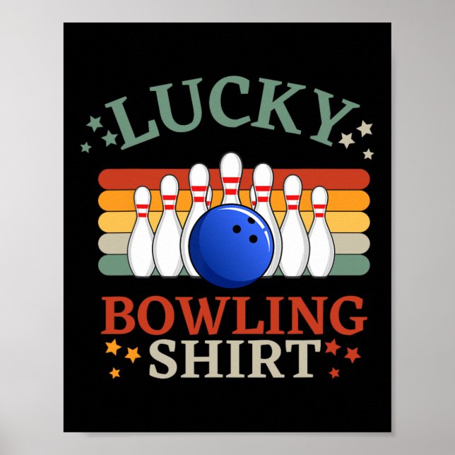 Affiche Bowling Drôle C'Est Mon Équipe De Frappe De Bowlin (Devant)