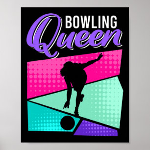 Affiche Bowling Drôle Dit Bowling Queen Women Bowler