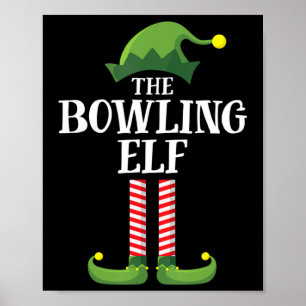 Affiche Bowling Elf Correspondance Famille Groupe Noël