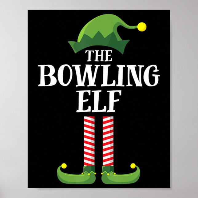 Affiche Bowling Elf Correspondance Famille Groupe Noël (Devant)