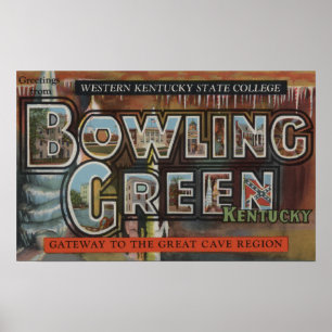 Affiche Bowling Green, Kentucky - grandes scènes de lettr