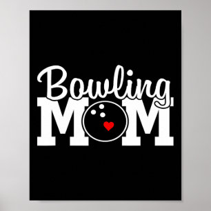 Affiche Bowling Maman Fête des mères fête d'anniversaire p