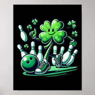 Affiche Bowling St Patrick Boys Enfants Shamrock En train