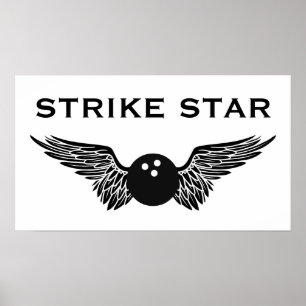 Affiche bowling strike star