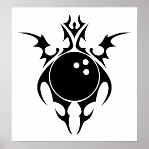 Affiche bowling : tribalz