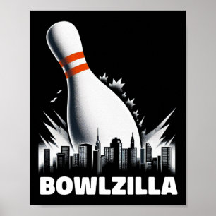 Affiche Bowlzilla Détruire la ville Dix épines Hommes Enfa