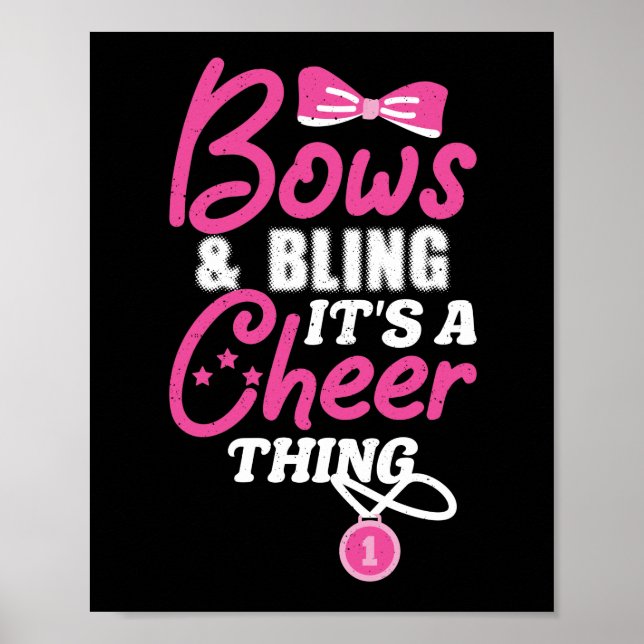 Affiche Bows Et Bling C'Est Une Chose Gaie Pom-pom girl (Devant)