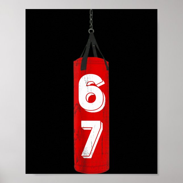 Affiche Boxe 6 7 Six Sept Drôle MMA Gym Design (Devant)