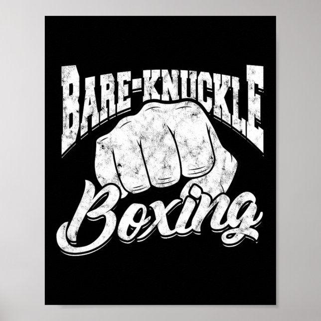 Affiche Boxe à mâchoires nues - Sport et conditionnement p (Devant)