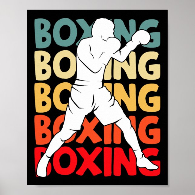 Affiche Boxe Boxeur Garçons Hommes Enfants 1  (Devant)