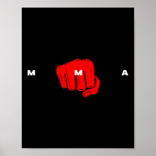 Affiche Boxe d'arts martiaux mixtes Jiu-jitsu Mixed martia