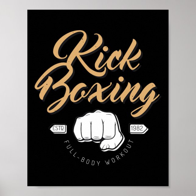 Affiche Boxe de combat Kickboxing  (Devant)