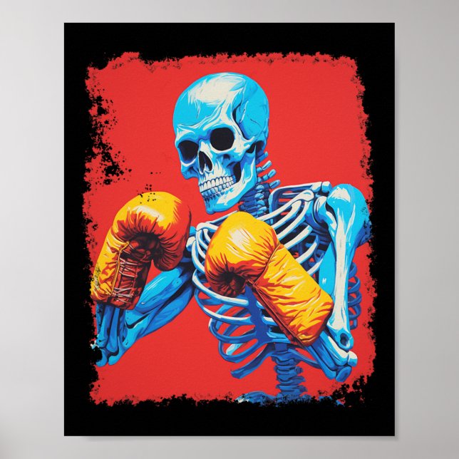 Affiche Boxe de squelette (Devant)