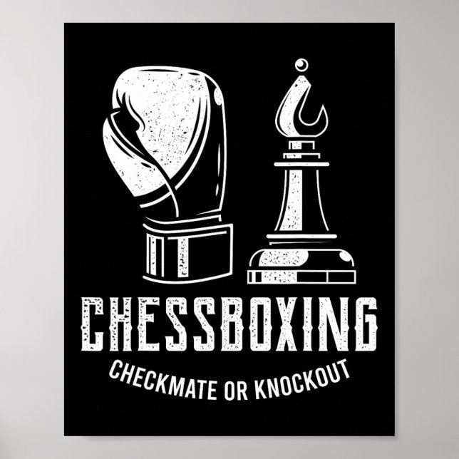 Affiche Boxe d'échecs I Boxer du joueur d'échecs (Devant)