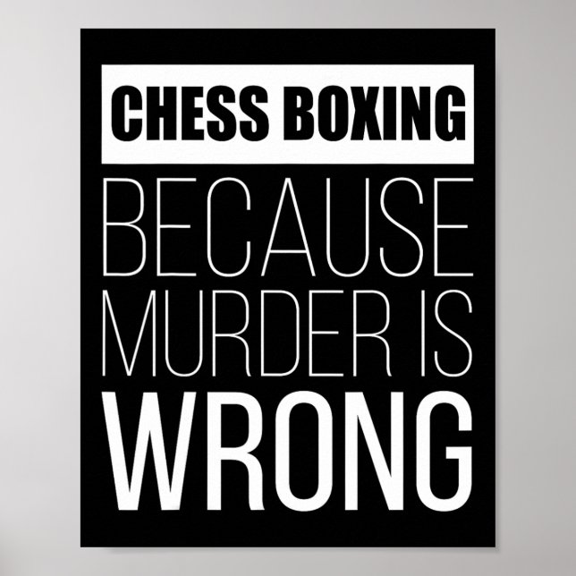 Affiche Boxe D'Échecs Parce Que Le Meurtre Est Mal Drôle (Devant)