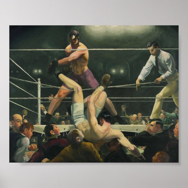 Affiche Boxe Dempsey et Firpo - George Bellows (Devant)
