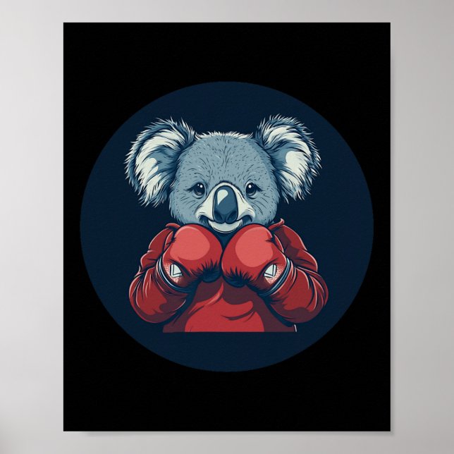 Affiche Boxe D'Ours Koala Pour Un Vibe De Knockout (Devant)