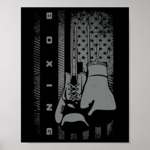 Affiche Boxe Drapeau Américaine Pour Femmes Enfants Hommes