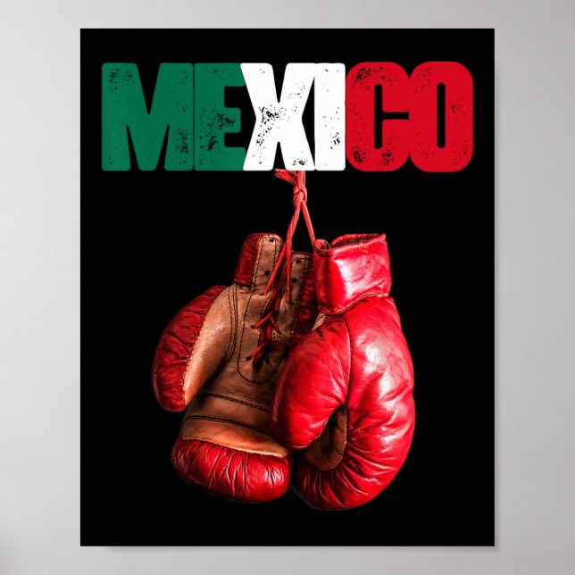 Affiche Boxe drôle - I Love Boxing Mexique (Devant)