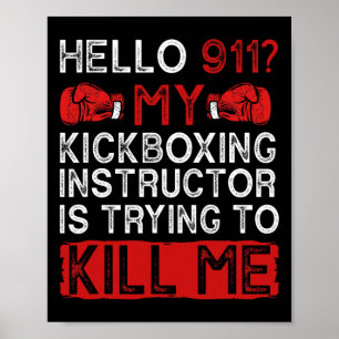 Affiche Boxe drôle Kickboxer Kickbox